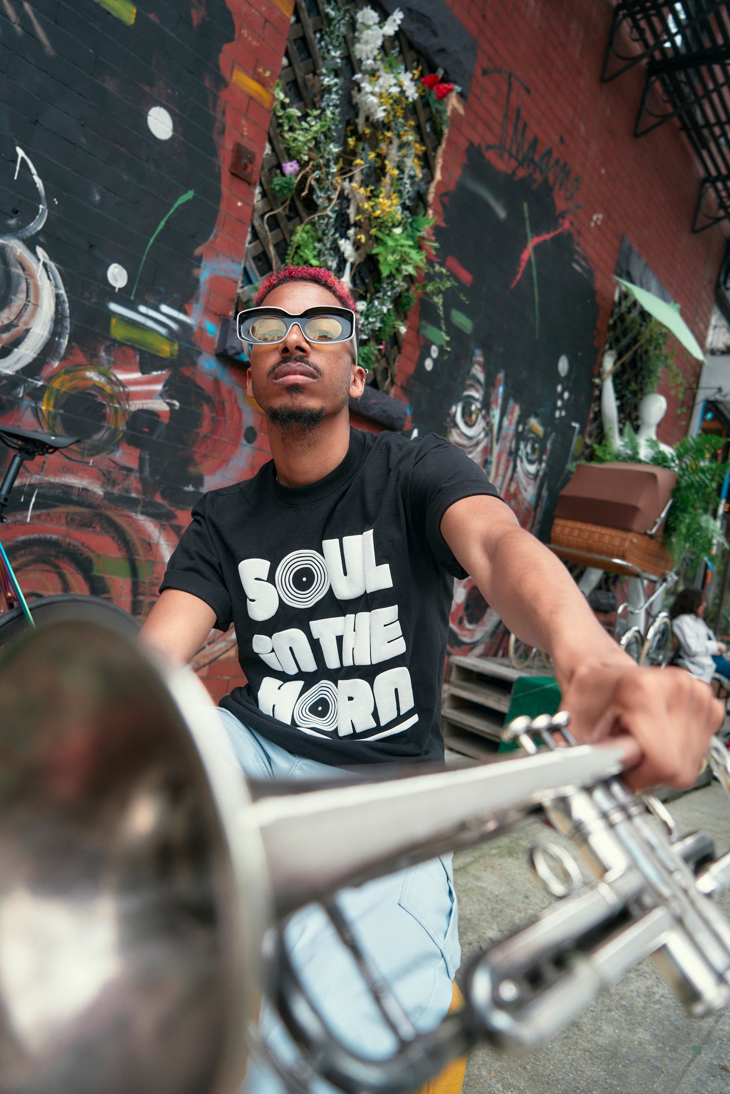 Vinyl Junkie B&W Tee