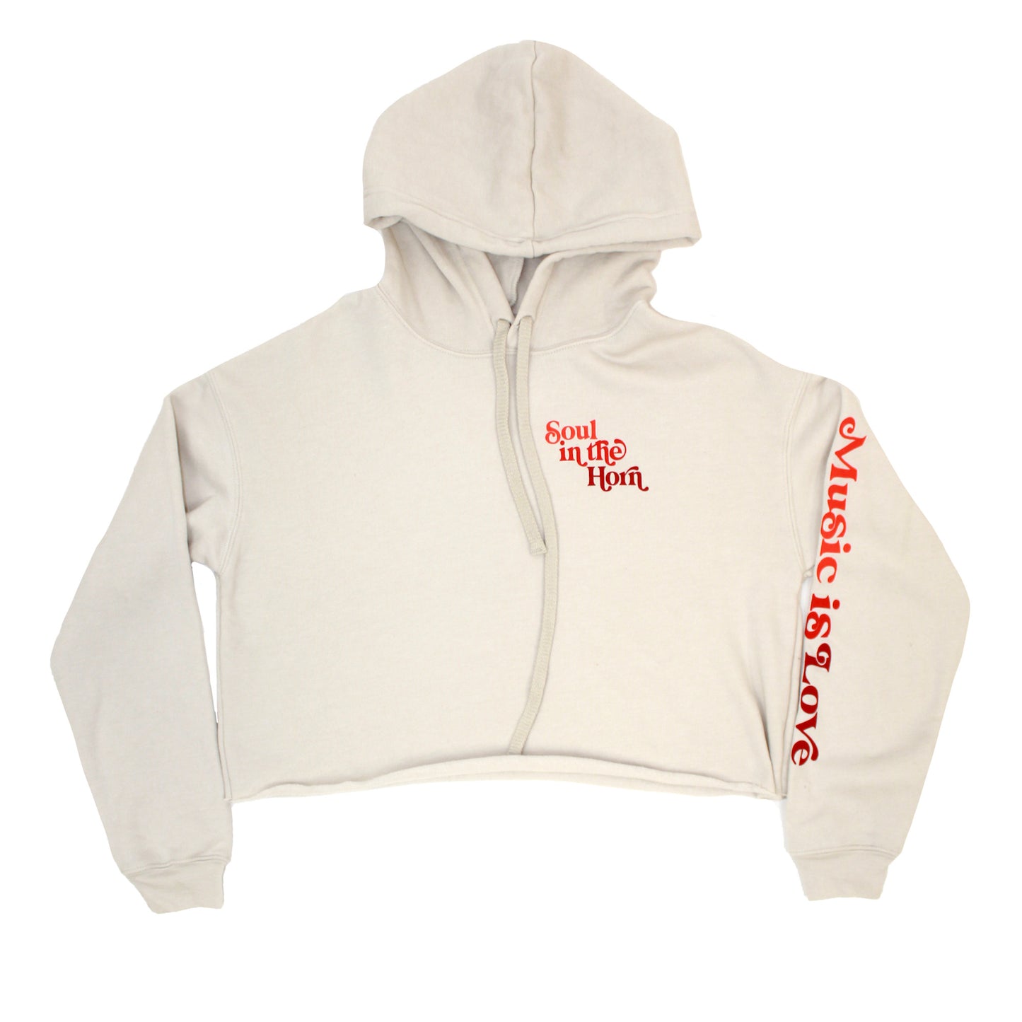 Music Is Love Cropped Hoodie