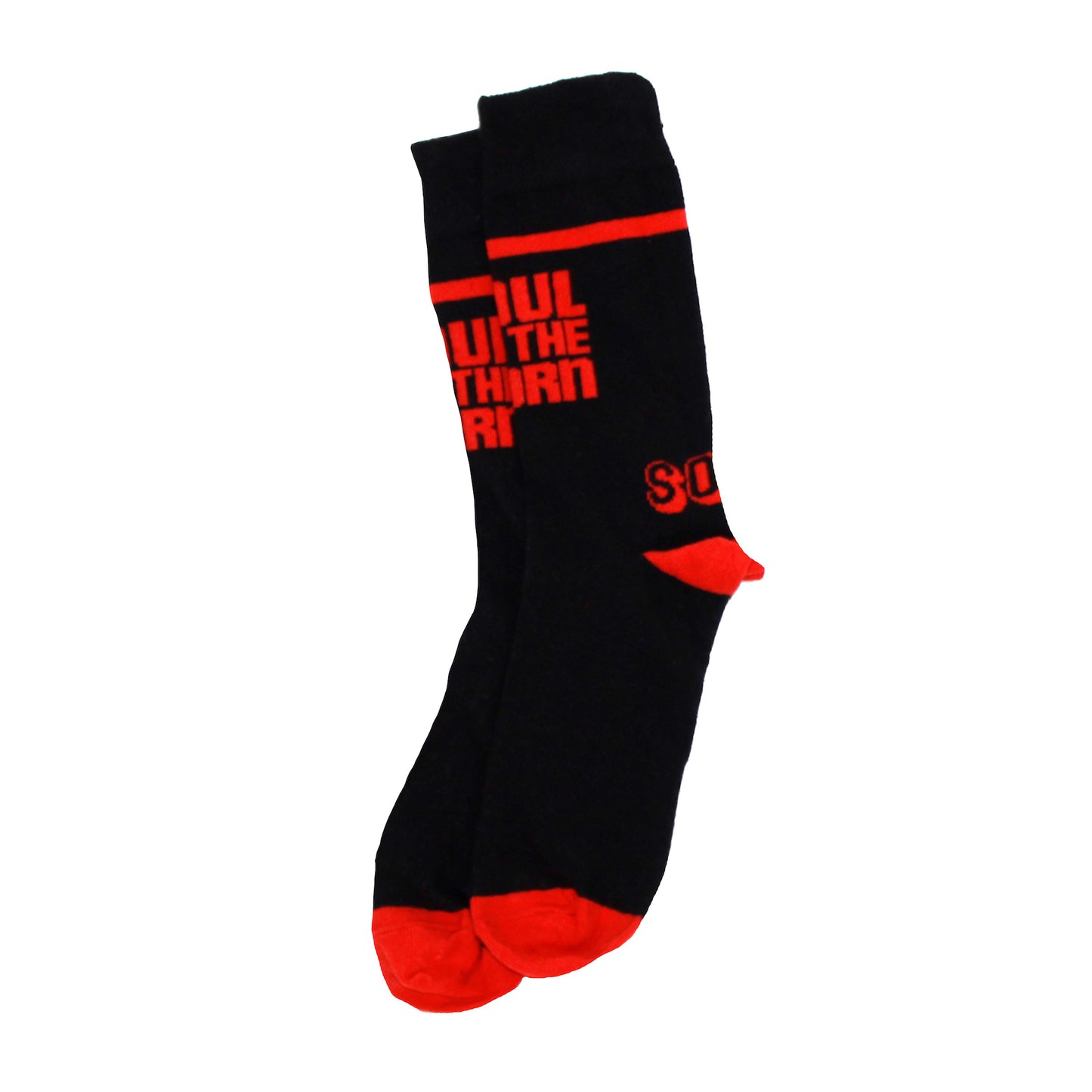SOUL Red & Black Twirl Socks