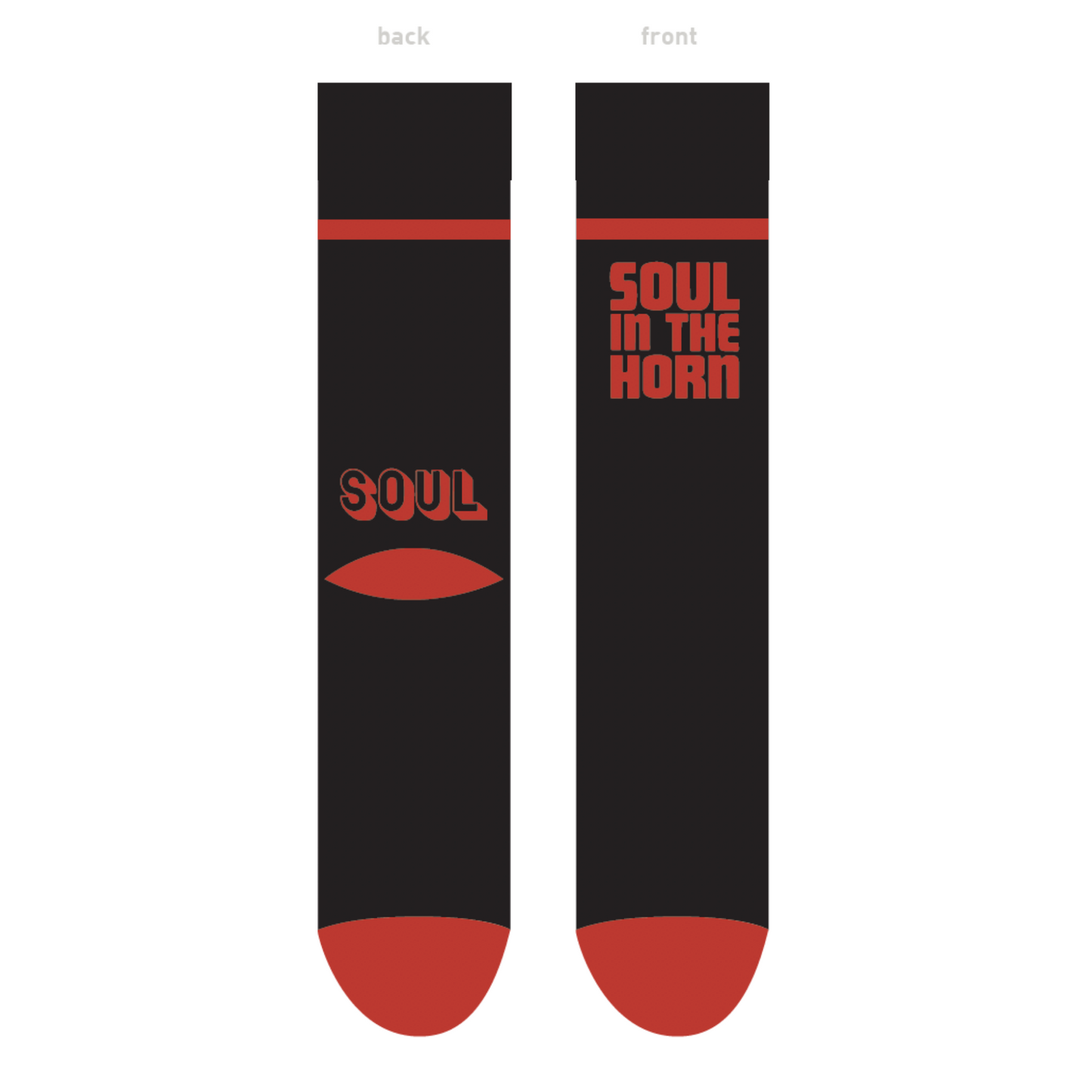 SOUL Red & Black Twirl Socks